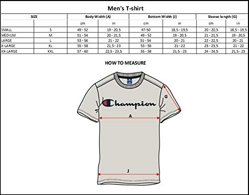 Champion Camiseta Classic Small Logo, Ecru, S para Hombre