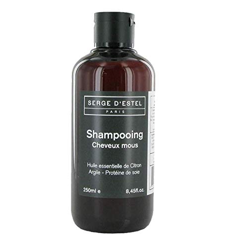 Champu Volumen Cabello Plano 250ml Voluminizador Hidratacion Brillo. Elaborado con Aceites Esenciales y Extractos Naturels Hecho en Francia NO Probado en los Animales