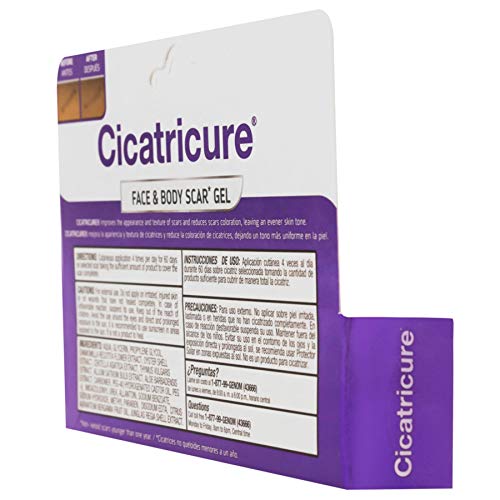 Cicatricure cicatriz Gel Crema reduce cicatrices visibles de cirugía, quemaduras, acné, lesiones 1.0 oz