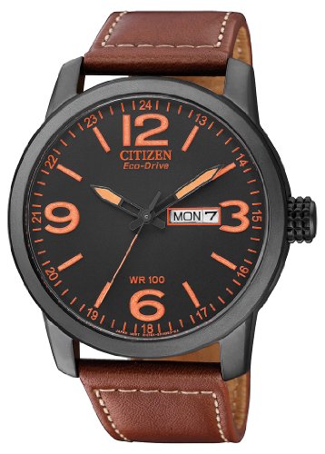 Citizen BM8476-07EE - Reloj analógico de Cuarzo para Hombre, Correa de Cuero Color marrón (Solar)