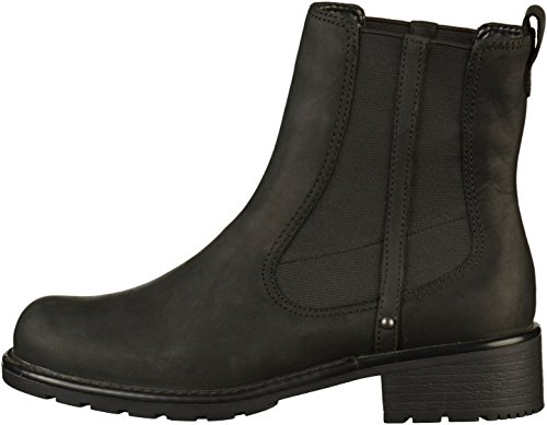 Clarks Orinoco Club, Botas Chelsea para Mujer, Negro (Black Leather), 38 EU