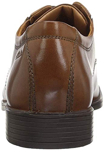 Clarks Tilden Plain Zapatos de cordones derby Hombre, Marrón (Dark Tan Lea), 42