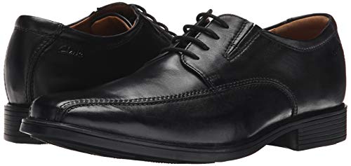 Clarks Tilden Walk, Zapatos de Cordones Derby, Negro (Black Leather-), 41 EU