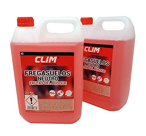 Climprofesional. Fregasuelos aroma frutas del bosque con PH neutro, para todo tipo de suelos. Caja de 2 garrafas de 5L