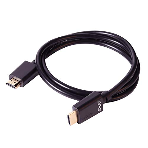 CLUB3D Cable Ultra High Speed HDMI™2.1 10K 120Hz 48Gbps M/M 2 Metros Cable HDMI - Cables HDMI (2 m, HDMI Type A (Standard), HDMI Type A (Standard), 10240 x 4320 Pixeles, 3D, Negro)