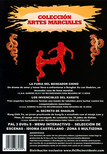 COLECCIÓN ARTES MARCIALES PACK 3 DVDs VOLUMEN 2