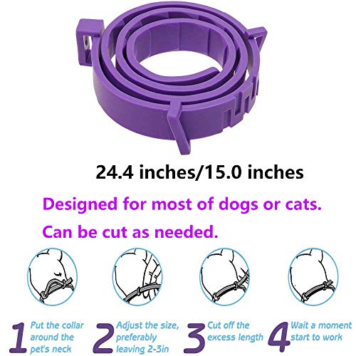 Collar calmante para perros y gatos,Collar ajustable contra la ansiedad,Alivio de la ansiedad de efecto calmante duradero a prueba de agua natural y seguro,1 paquete(Grande)