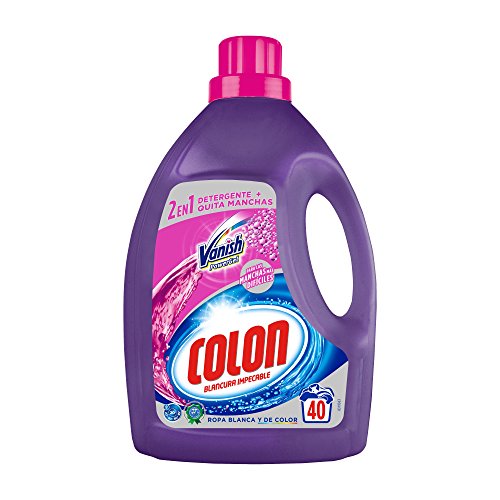 Colon Vanish Powergel - Detergente para lavadora con quitamanchas, adecuado para ropa blanca y de color, formato gel - 40 dosis