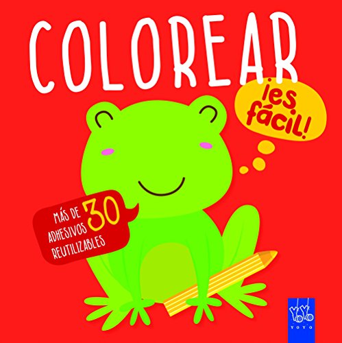 Colorear ¡es fácil! Rana: Con adhesivos