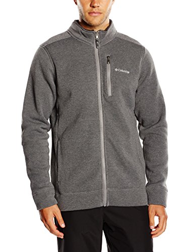 Columbia Fleece Terpin Point II Full Zip - Sudadera para Hombre, Color Gris, Talla XL