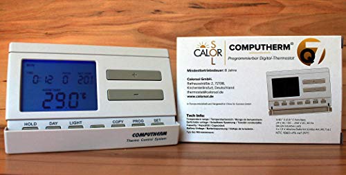 COMPUTHERM Q7 termostato digital programable para pared para calefacción, aire acondicionado y suelo radiante - 1 regulador con 6 programas por día