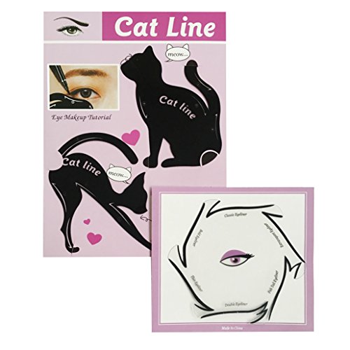 Conjunto Modelo de Eyeliner para el Eye-Liner Parfait por Blissany, Cat ojos, ojos Stencil 16 Styles, Double Wing, Extravagant Cat, Arabic Eyeliner de 2 piezas