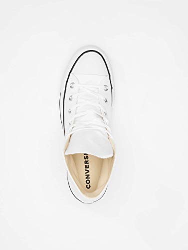 Converse Chuck Taylor CTAS Lift Hi, Zapatillas para Mujer, Blanco (White/Black/White 102), 38 EU