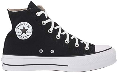 Converse Chuck Taylor CTAS Lift Hi, Zapatillas para Mujer, Negro (Black/White/White 001), 38 EU