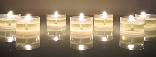 Coraz Home Premium Velas de té de 4 Horas de Tiempo de combustión Larga in Copa Transparente, Color Blanco sin Perfume, Paquete de 100 Velas nocturnas de Cera de Colza (Transparente)