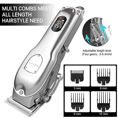 Cortapelos Profesionales Cortadora de Cabello para Hombres, Cortar el Pelo Inalámbrico, Recargable 2500mAh 300min Tiempo de Trabajo, 6500RPM, Pantalla LED