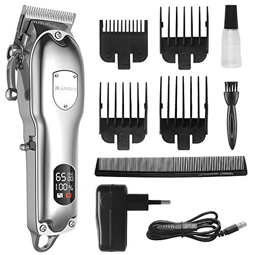 Cortapelos Profesionales Cortadora de Cabello para Hombres, Cortar el Pelo Inalámbrico, Recargable 2500mAh 300min Tiempo de Trabajo, 6500RPM, Pantalla LED