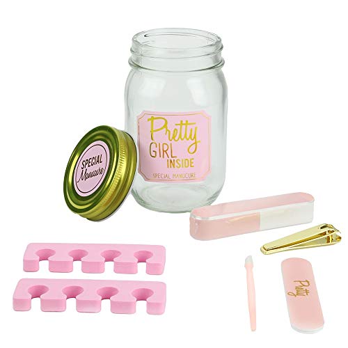 cosmetic Club Coffret Mason Jar Beaute Special Manicura Rosa