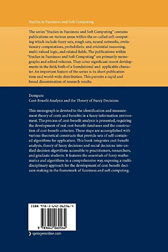 Cost-Benefit Analysis and the Theory of Fuzzy Decisions: Identification and Measurement Theory: 158 (Studies in Fuzziness and Soft Computing)