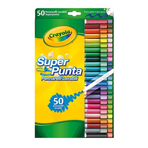 Crayola 7555 - 50 Rotuladores Súper Punta Lavables , color/modelo surtido