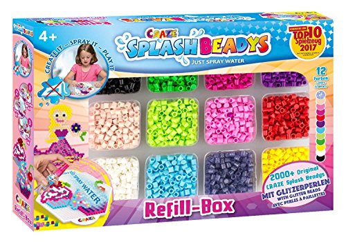 CRAZE- fusibles Fuse Beads Splash BEADYS Recambio de Box Pack Girls Reemplazo de Cuentas artesanales para tapar 59440, Multicolor , color/modelo surtido