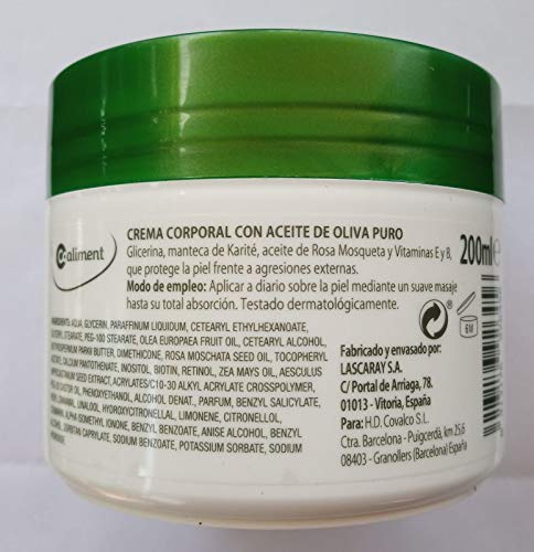 Crema corporal para pieles secas 200 ml con aceite de oliva,manteca de karité, rosa mosqueta y vitaminas E y B.