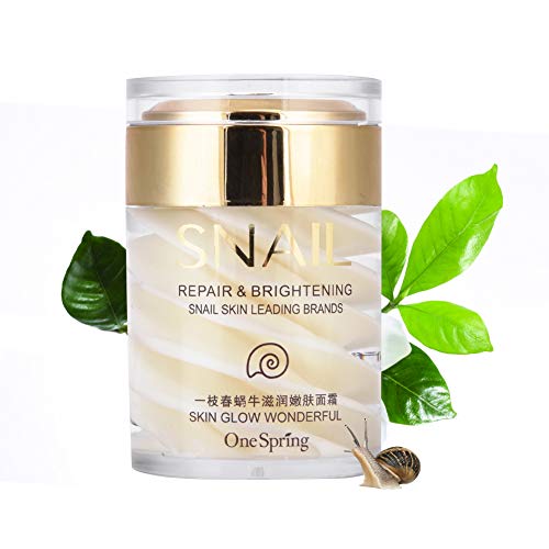 Crema de Baba de Caracol para Día y Noche, Nutre y Repara Reducir las Arrugas y Líneas Finas, Snail Face Humectante Naturales Cream para Mujer y Hombre,128g