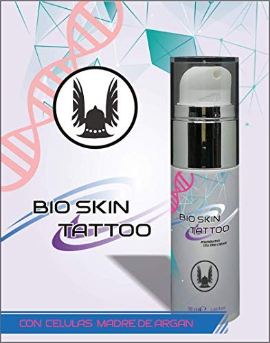 Crema para tatuajes - BIO SKIN VIKING INK USA 1oz (30ml) - FORMULA CON CELULAS MADRE - Creada con aceites naturales y VEGANOS. Hidrata, cicatriza, calma el dolor, recupera el color del tatuaje