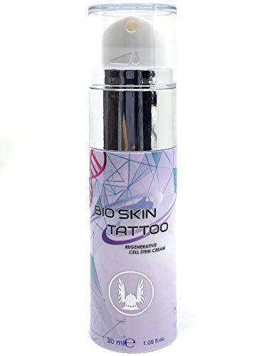 Crema para tatuajes - BIO SKIN VIKING INK USA 1oz (30ml) - FORMULA CON CELULAS MADRE - Creada con aceites naturales y VEGANOS. Hidrata, cicatriza, calma el dolor, recupera el color del tatuaje