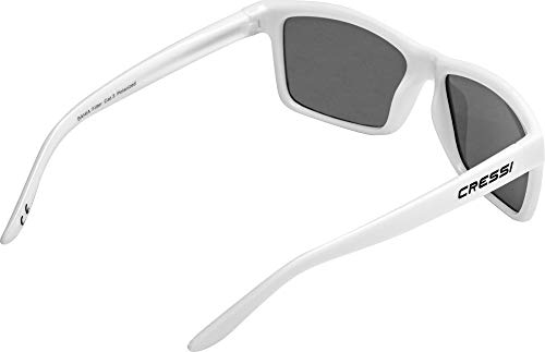 Cressi Bahia Flotantes Sunglasses Gafas De Sol Deportivo, Unisex adulto, Blanco/Azul Lentes espejados