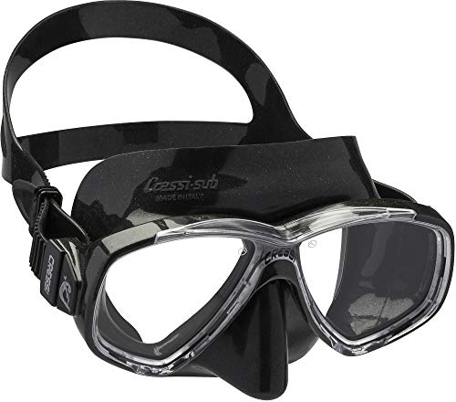 Cressi Perla Mare Conjunto Combinado de máscara de Buceo y Snorkel, Unisex Adulto, Negro, Talla única