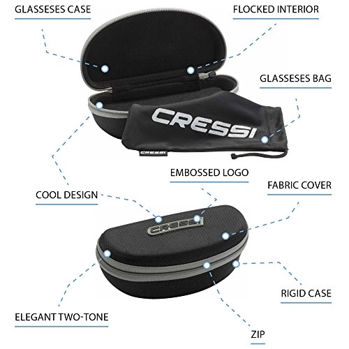 Cressi Taska Gafas Plegables, Unisex Adulto, Negro/Gris Oscuro, Talla Única