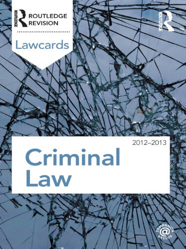 Criminal Lawcards 2012-2013 (English Edition)