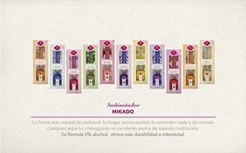 CRISTALINAS. Ambientador Mikado Clásico. Difusor con Varillas de ratán. Formula sin Alcohol. Máxima duración, más de 16 semanas. 180ml de Capacidad. Aroma Azahar.