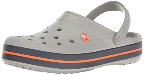 Crocs Crocband U, Zuecos Unisex Adulto, Gris (Light Grey-Navy), 42-43 EU