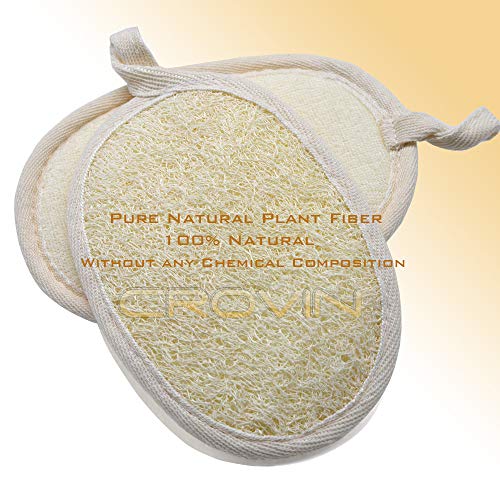 Crovin Loofah Pads – Esponja exfoliadora Loofah Body Scrubber 100% natural para hombre y mujer SPA – 6 paquetes de regalo Perfect for Bath Shower