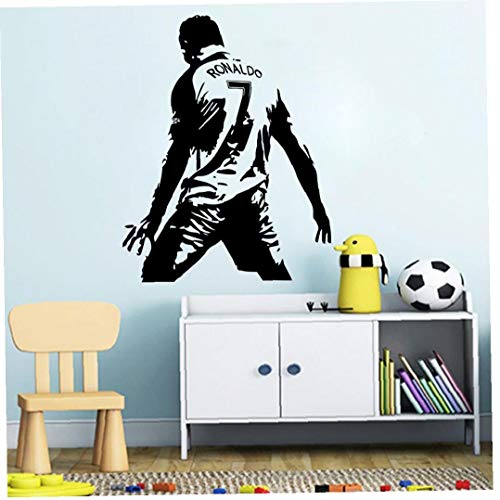 CULER Adhesivos de Pared Deporte Fútbol Jugador de fútbol de la Bola Juego Juego de Vinilo Pegatinas Etiqueta de la Pared decoración calcomanías (XL)