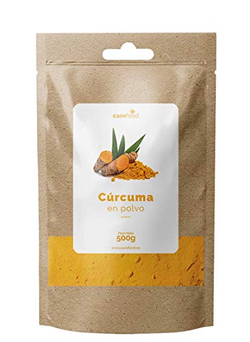 Cúrcuma en Polvo 100% Orgánica 500gr Carefood | Ecológica Procedente de la India | Superalimento Ecológico