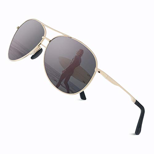 Cyxus Gafas de Sol Hombre Polarizadas, Gafas de Sol para Hombre UV400 Protection - Stylo Clásico Retro