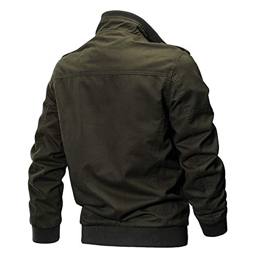 DEELIN Ropa De Hombre De Gran TamañO Moda Invierno Guapo Abrigo Militar TáCtico Chaqueta Transpirable Luz Cazadora Chaqueta Abrigo (XL, Verde del Ejército)