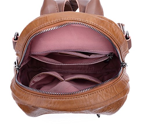 DEERWORD Para mujer Bolsos mochila Bolsos bandolera Carteras de mano Mochila escolar Bolsa para portátil Cuero Fekete