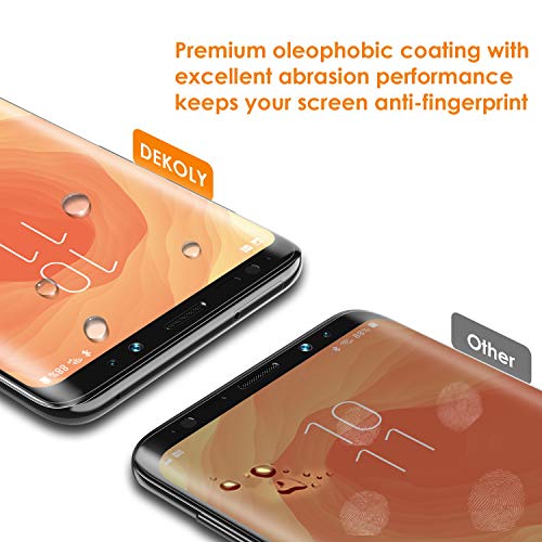 DEKOLY Protector de Pantalla para Samsung Galaxy S9 Vidrio Templado [2-Pack] [Alta Definición] [Anti-rasguños] Samsung Galaxy S9 Película Protectora con Herramientas