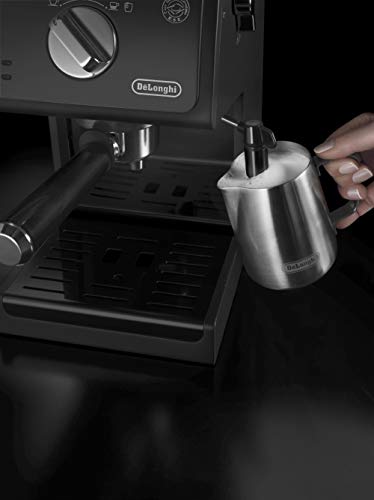 DeLonghi ECP 31.21 Cafetera Independiente, semi-automática, 1100 W, 15 bares, 1,1 L, acero inoxidable, Negro