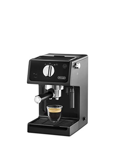 DeLonghi ECP 31.21 Cafetera Independiente, semi-automática, 1100 W, 15 bares, 1,1 L, acero inoxidable, Negro