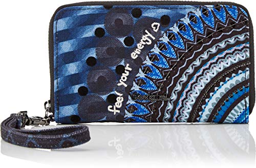 Desigual 19WAYAX1 - Cartera para mujer de Sintético Mujer Azul Azul (BLUE INDIGO 5173) 2x9x15 cm (B x H x T)