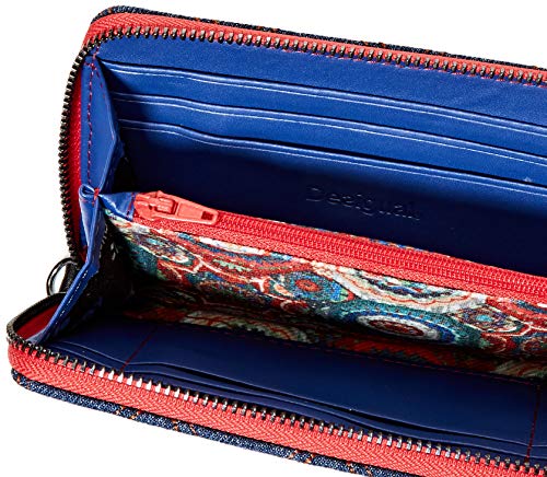 Desigual Wallet Vostok Mini Zip, Billetera para Mujer, Pantalon De Mezclilla (Jeans), 9x2x15 Centimeters (B x H x T)