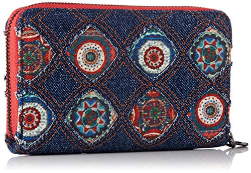 Desigual Wallet Vostok Mini Zip, Billetera para Mujer, Pantalon De Mezclilla (Jeans), 9x2x15 Centimeters (B x H x T)