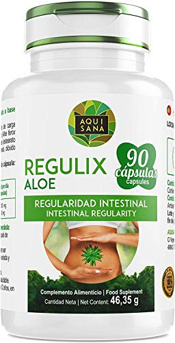 Detox Adelganzante - Detox Aloe Vera | Regulix Aloe -Aquisana | Detox Depurativo, Diurético y Laxante Natural Ayuda a Eliminar Toxinas y Favorece Nuestro Sistema Digestivo | 90 Cápsulas