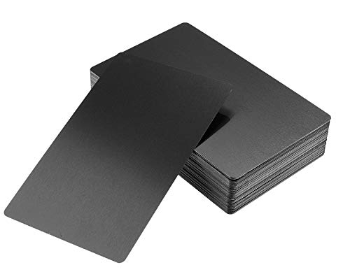 DEWIN Tarjetas de Visita - Impresionante Blanks láser Marca grabada de Metal de Negocios a Las Tarjetas conocidas, 50Pcs ( Color : Black )