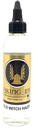 DILUYENTE para tinta de tatuaje GOLD WITCH HAZEL 4oz (120ml) VIKING INK USA , Mixer para tintas de colores y negros VEGAN